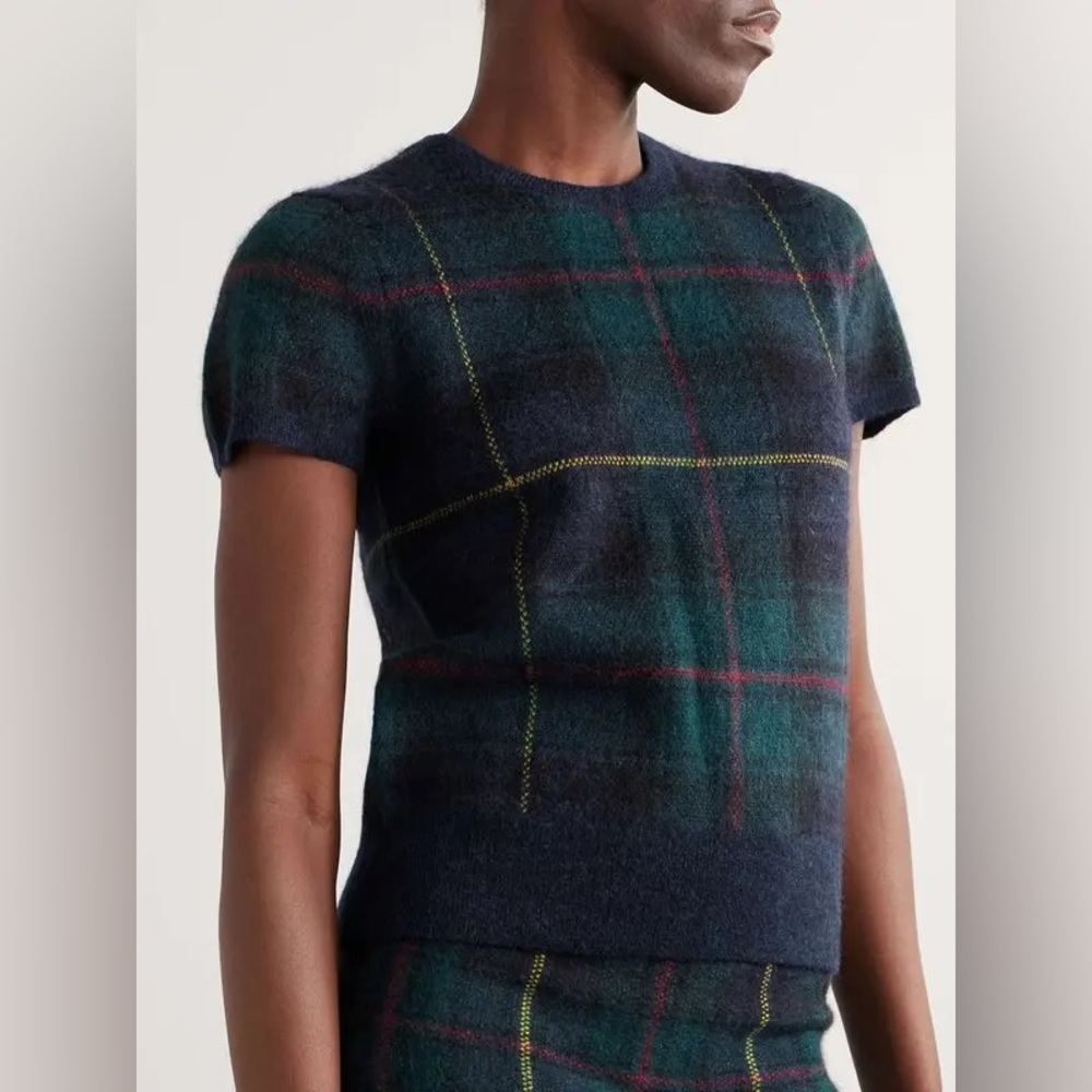 Polo by Ralph Lauren Plaid Wool Top - Navy and Green